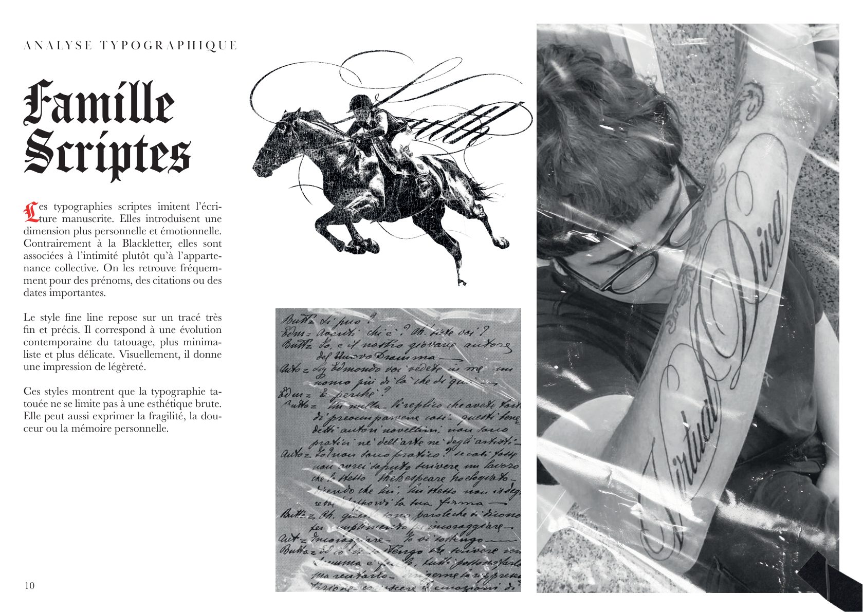 Analyse typographique — Famille Scriptes