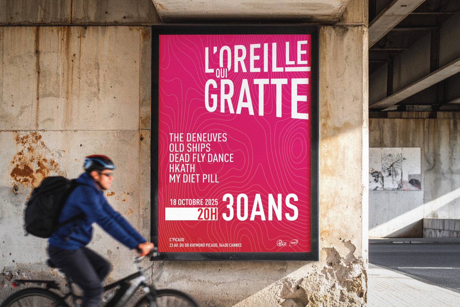 Affiche 40×60 en situation — L'Oreille qui gratte