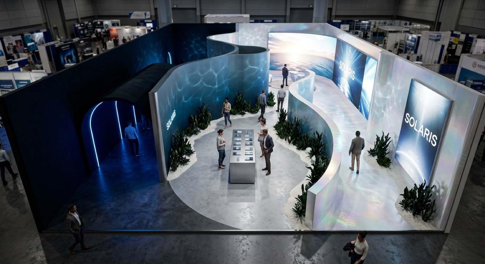 Render Solaris — stand immersif